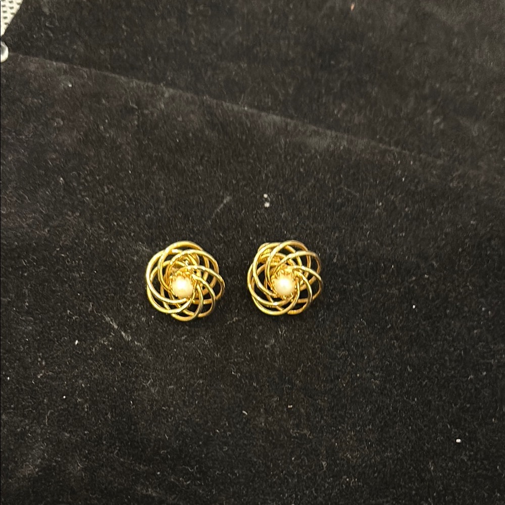 Chic Gold Spiral Earrings